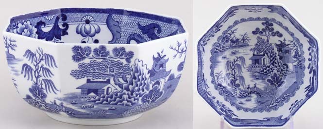 Bowl octagonal c1920s